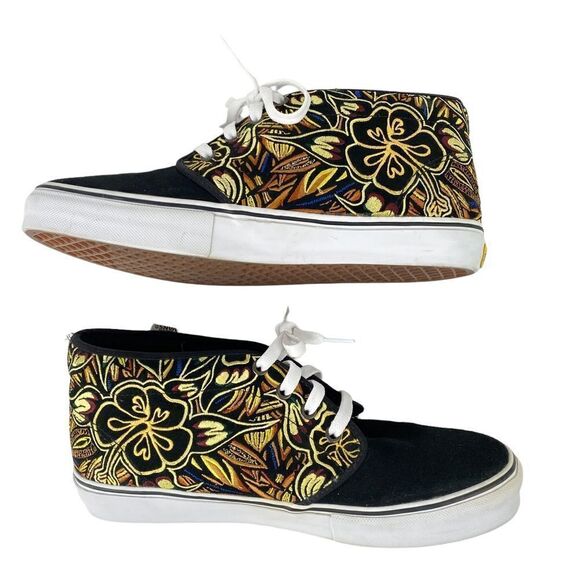 Vans Vault Jungle Pack Chukka 49 LX 2008 Embroidered Floral Mens 10 - Picture 2 of 9